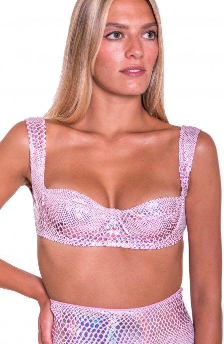 Pin Up Stars Top Bikini Balconcino Con Ferretto Pitone Fino al 60% di sconto