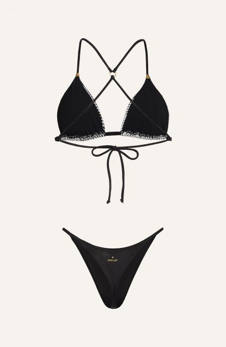 Pin Up Stars Bikini Triangolo Imbottito Slip Perizoma Rete Strass Esporta salva
