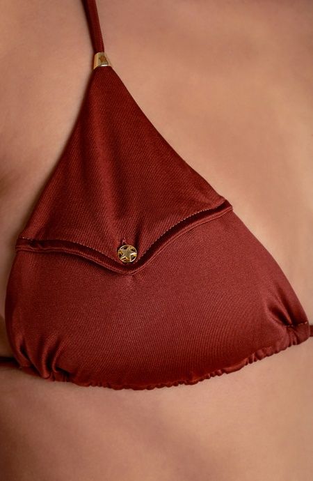 Pin Up Stars TOP BIKINI TRIANGOLO IMBOTTITO CON TASCHINO TINTA UNITA Duty-free