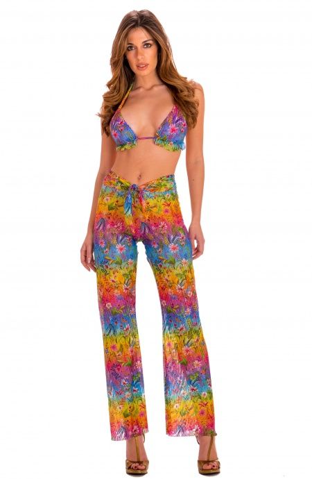 Pin Up Stars Pantalone Flower Rainbow Fino Al -60%