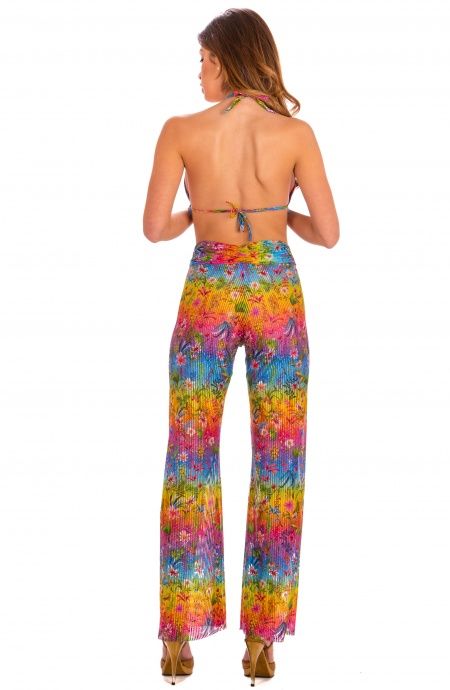 Pin Up Stars Pantalone Flower Rainbow Fino Al -60%