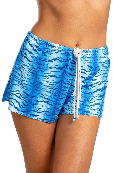 Pin Up Stars Short Simil Suade Stampa Tigre Vendita Calda