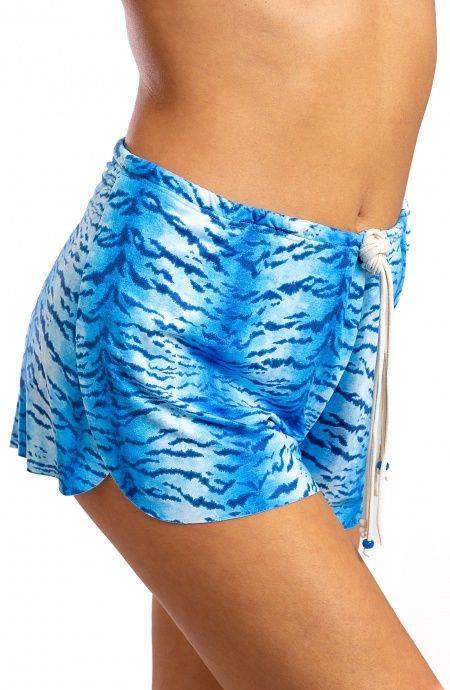 Pin Up Stars Short Simil Suade Stampa Tigre Vendita Calda