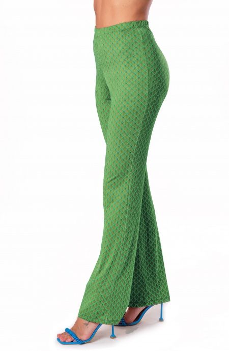 Pin Up Stars Pantalone in Jersey Stampa Squame Saldi Di Fabbrica
