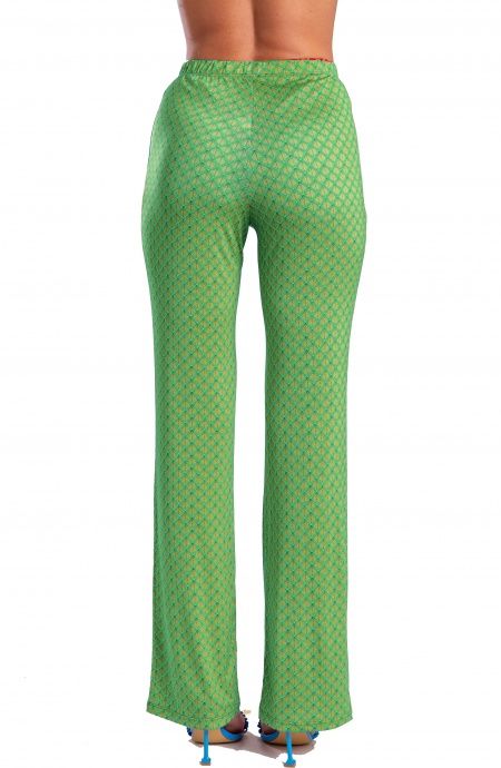 Pin Up Stars Pantalone in Jersey Stampa Squame Saldi Di Fabbrica