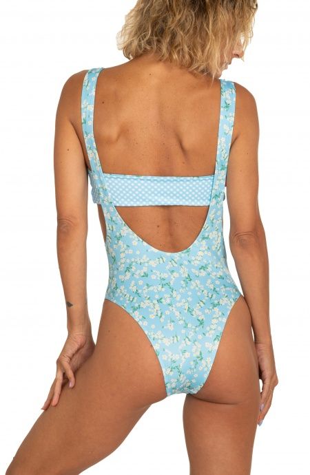 Pin Up Stars Costume Intero Con Fascia Stampa Provenzale Offerta per la Festa della Mamma