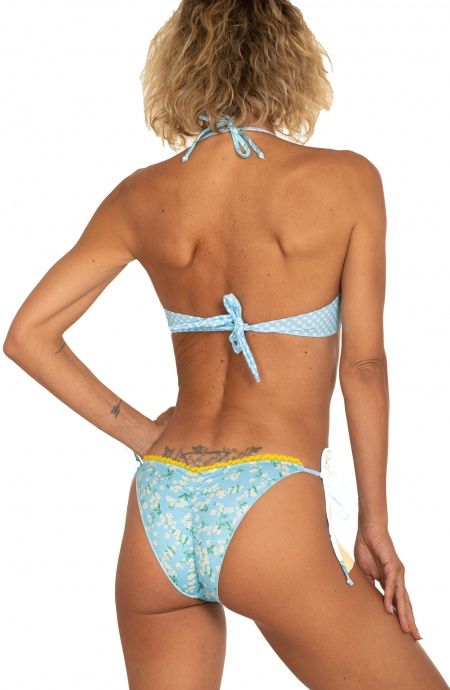 Pin Up Stars Bikini Balconcino Con Ferretto Slip Fiocchi Stampa Provenzale Offerta San Valentino