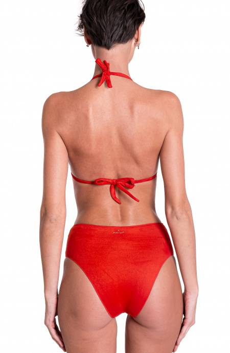 Pin Up Stars Bikini Triangolo Imbottito Slip a Vita Alta Ricamo Conchiglie Offerta migliore