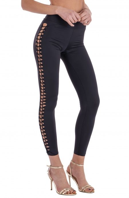 Pin Up Stars Leggins Laserato Tinta Unita Discount Store per i nuovi prodotti