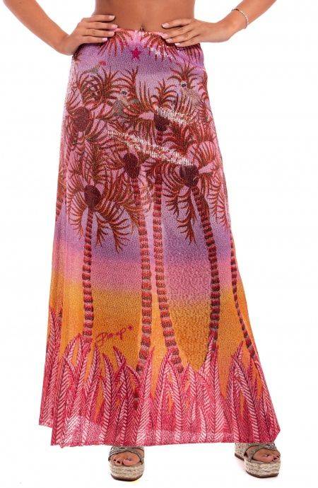 Pin Up Stars Gonna Lunga Paillettes Palm Paradise 50% di sconto per tempo limitato