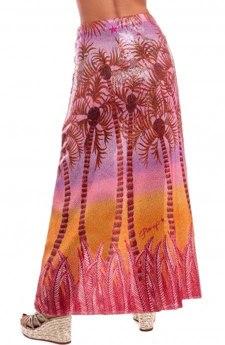 Pin Up Stars Gonna Lunga Paillettes Palm Paradise 50% di sconto per tempo limitato