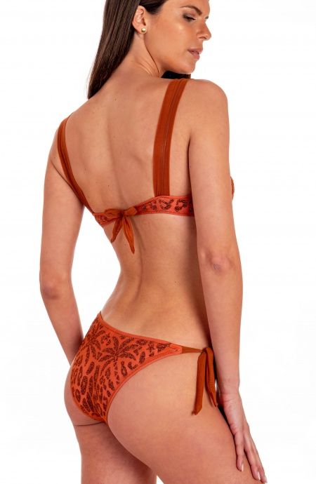 Pin Up Stars Bikini Balconcino Con Ferretto Slip Fiocchi Maculato Lurex Negozi Online