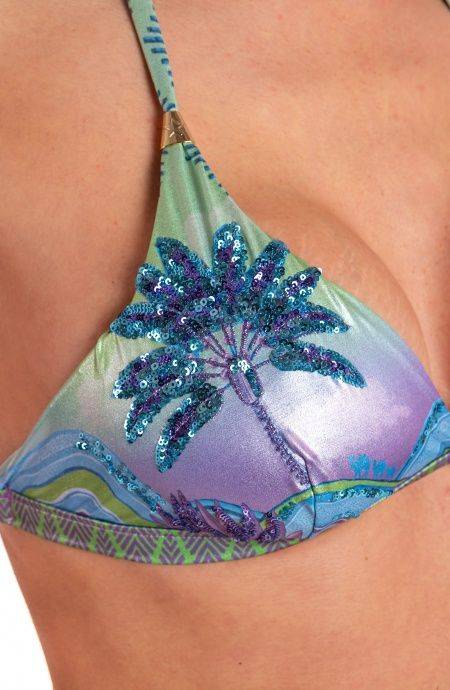 Pin Up Stars Bikini Brassiere Slip Fiocchi Stampa Ricamo Paillettes Dune Convenienza