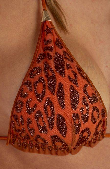 Pin Up Stars Bikini Triangolo Imbottito Slip Fiocchi Maculato Lurex Prezzo di fabbrica