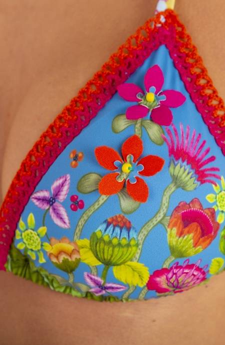 Pin Up Stars Bikini Triangolo Imbottito Slip Fiocchi Jungla Attitude Offerta natalizia