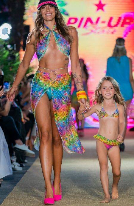 Pin Up Stars Baby Bikini Triangolo Slip Gonnellino Flower Rainbow Offerta settimanale