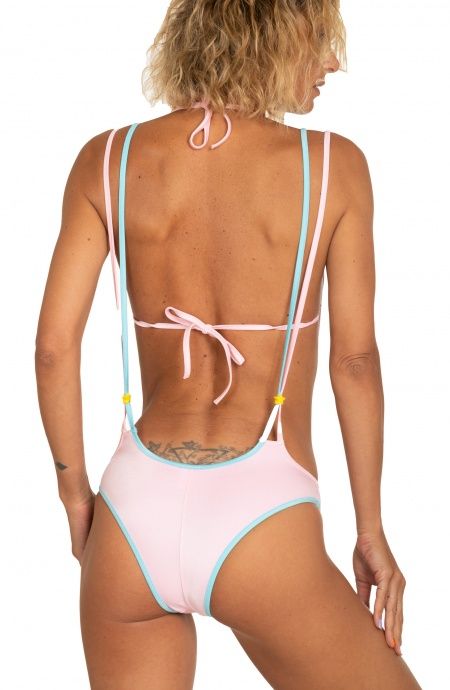 Pin Up Stars Bikini Triangolo Fisso Slip Con Bretelle Tinta Unita ACQUISTA ORA