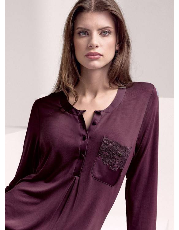 Lormar Camicia da notte - Serie SATÈN Moda