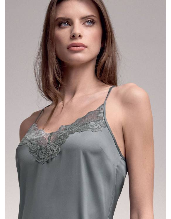Lormar Camicia da notte spalla stretta - Serie SATÈN Online
