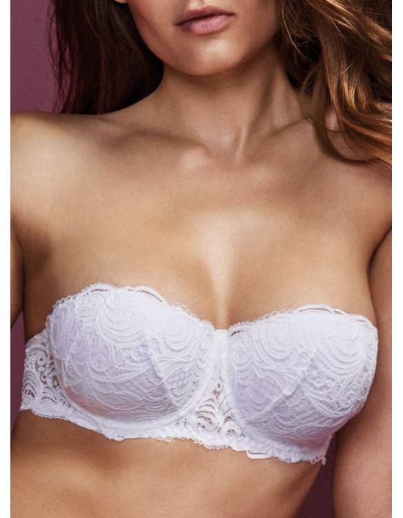 Lormar Reggiseno Fascia imbottita in pizzo leavers - Frizzante Fascia Consegna Veloce