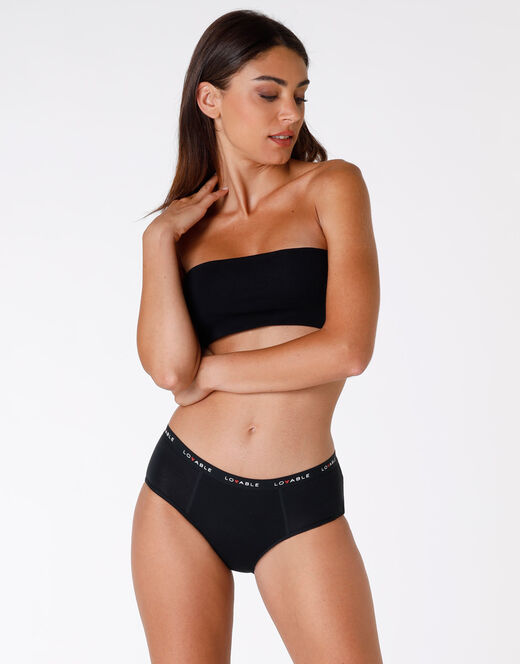 Lovable Culotte da ciclo lavabile flusso abbondante in cotone biologico certificato, nero In Saldo