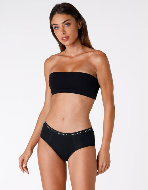 Lovable Culotte da ciclo lavabile flusso medio in cotone biologico certificato, nero 2025