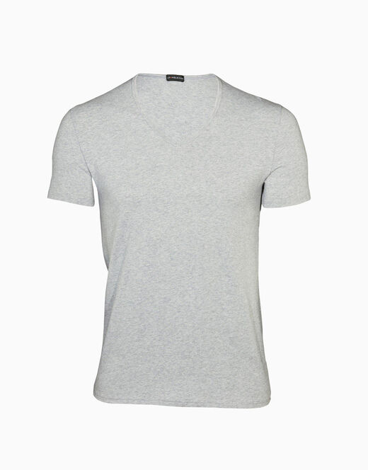 Lovable T-Shirt Cotton Stretch in cotone elasticizzato scollo a V, grigio melange Shopping Online