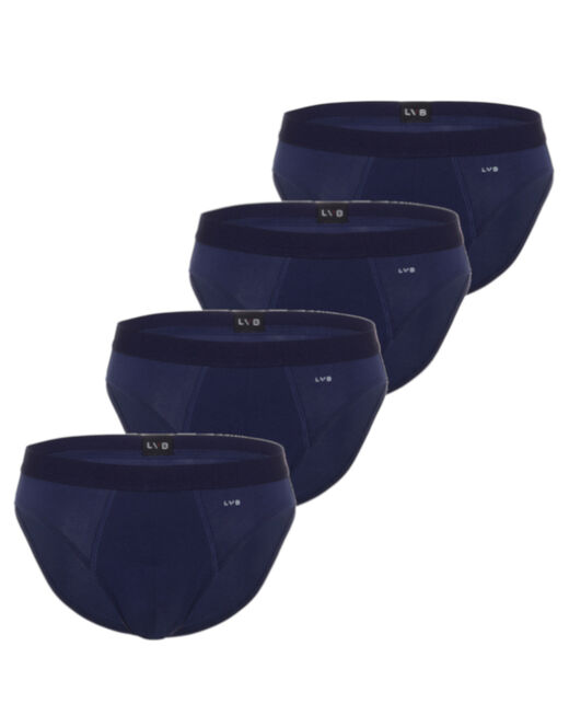 Lovable Slip in cotone elasticizzato, confezione x4 blu Presa