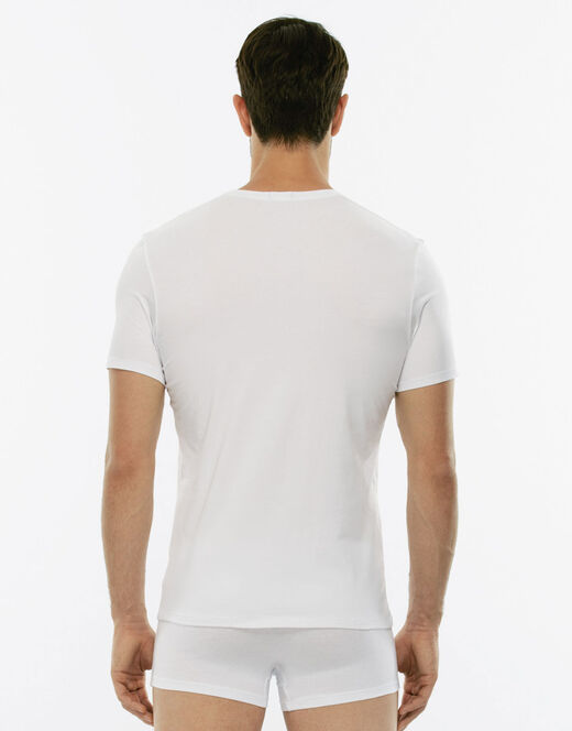 Lovable T-Shirt uomo con scollo a V profondo Supima Premium Cotton, bianco Online