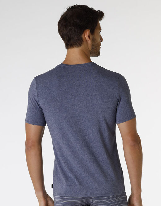 Lovable T-shirt Rephined Cotton Modal, blu melange Outlet