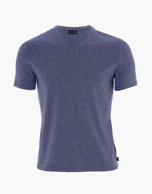 Lovable T-shirt Rephined Cotton Modal, blu melange Outlet