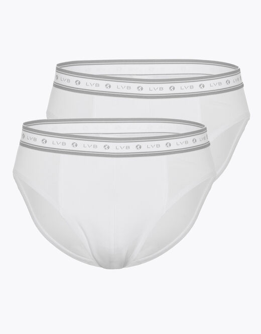 Lovable Slip bipack uomo in cotone biologico, bianco Saldi Di Fabbrica