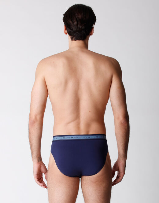 Lovable Slip bipack uomo in cotone biologico, blu melange Fino Al -60%