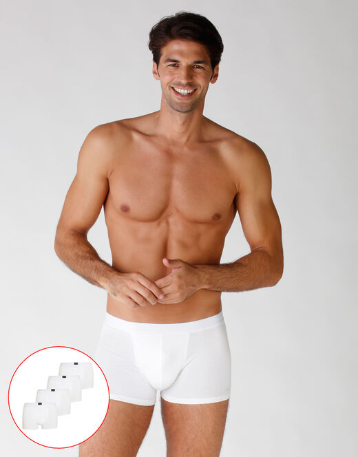 Lovable Boxer in cotone elasticizzato, confezione x4 bianco Offerte