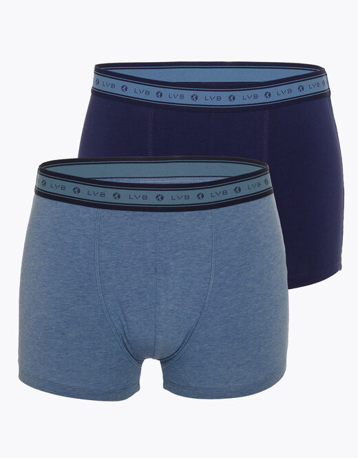 Lovable Boxer bipack uomo in cotone biologico, blu melange Moda
