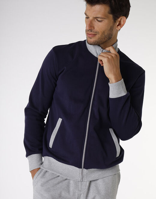 Lovable Homewear in cotone, blu navy e grigio melange