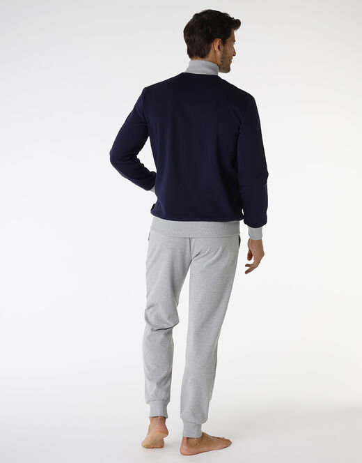Lovable Homewear in cotone, blu navy e grigio melange In Linea