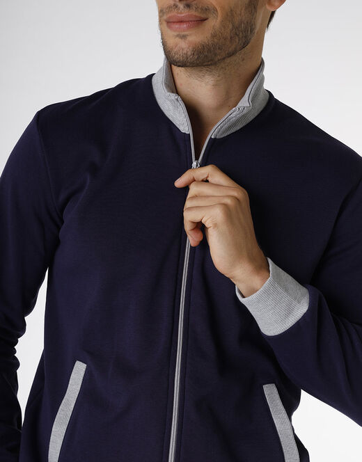 Lovable Homewear in cotone, blu navy e grigio melange In Linea