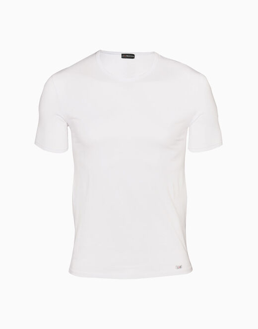 Lovable T-shirt girocollo Supima Premium Cotton in cotone elasticizzato, bianca Sottocosto