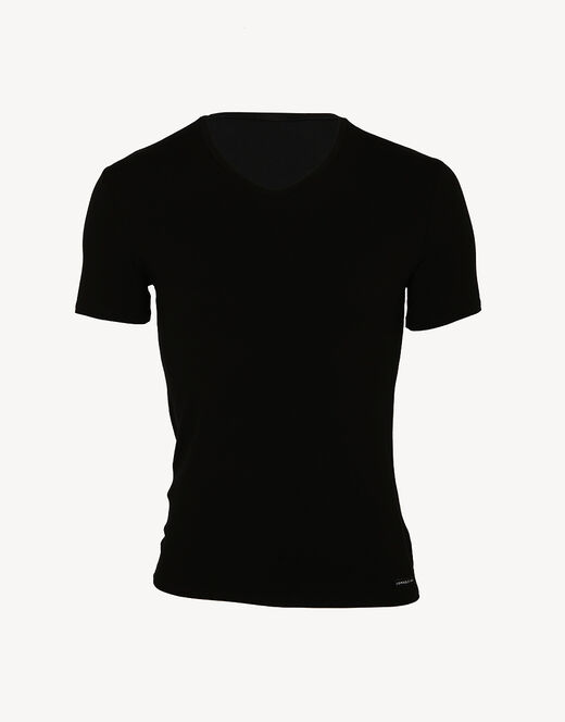 Lovable T-shirt uomo con scollo a v in micromodal, nera Sconto