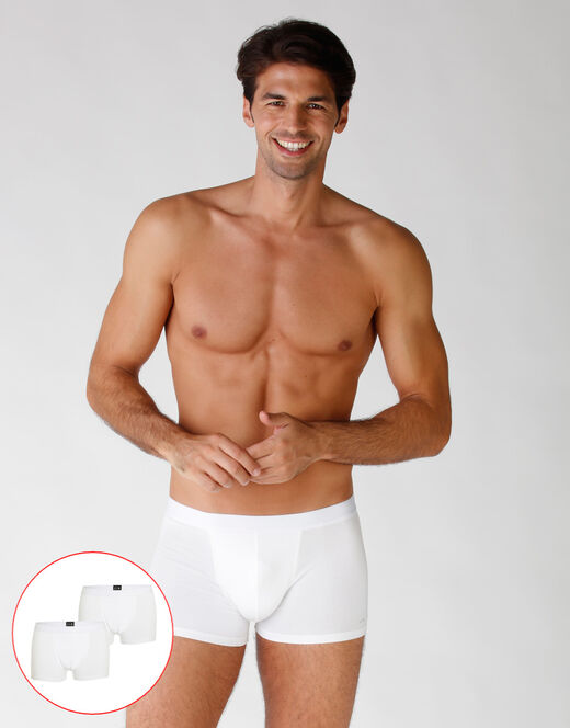 Lovable Bipack boxer in cotone elasticizzato, bianco In Vendita