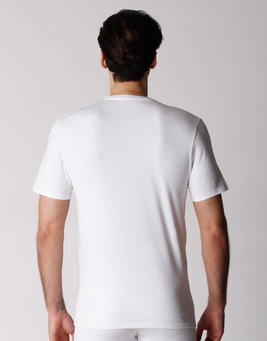 Lovable T-shirt scollo a V uomo in cotone biologico, confezione x2 bianco Hotsell