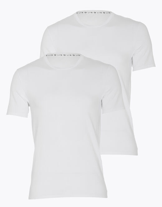Lovable T-shirt scollo a V uomo in cotone biologico, confezione x2 bianco Hotsell