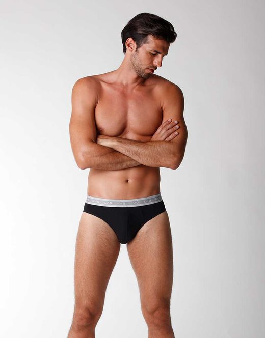 Lovable Bipack slip uomo 3D Evolution in jersey cotone e lycra, nero Vendite Flash