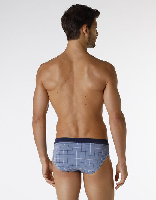 Lovable Slip Casual Stretch Cotton in cotone elasticizzato, azzurro con stampa a quadri 2025