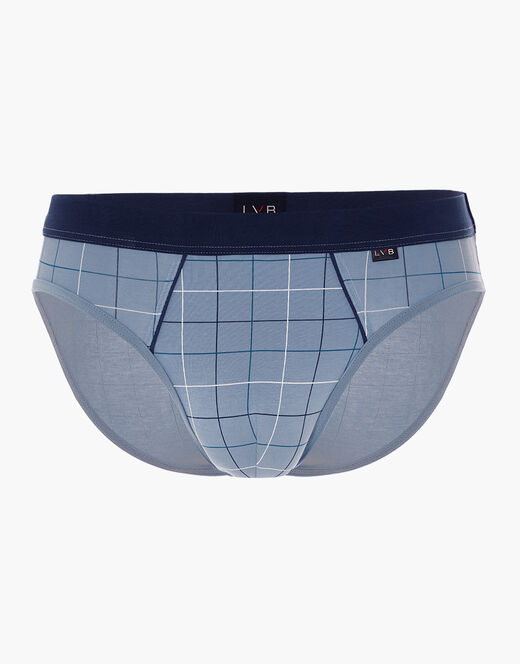 Lovable Slip Casual Stretch Cotton in cotone elasticizzato, azzurro con stampa a quadri 2025
