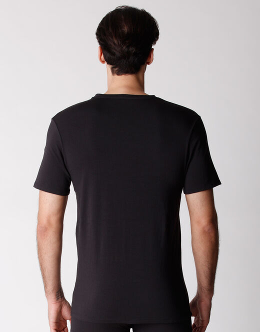 Lovable T-shirt girocollo uomo bipack in cotone biologico, nero Nuovo