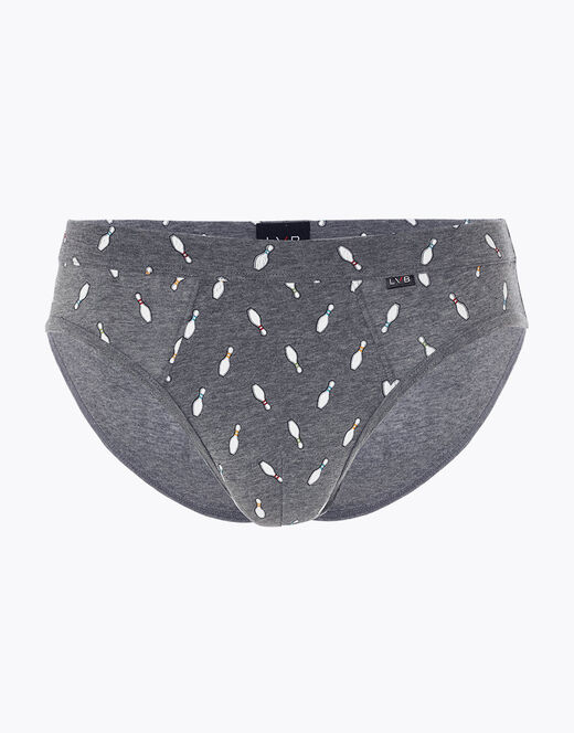 Lovable Slip Printed Stretch Cotton in cotone elasticizzato, grigio melange stampato Vendita