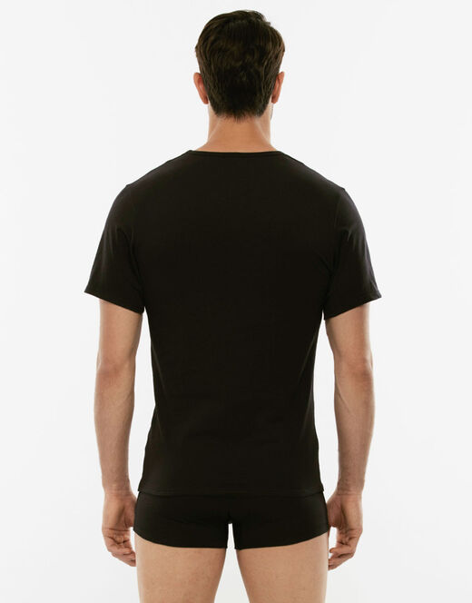 Lovable T-shirt 100% cotone Pure Cotton con scollo a V, nero Soddisfazione Garantita