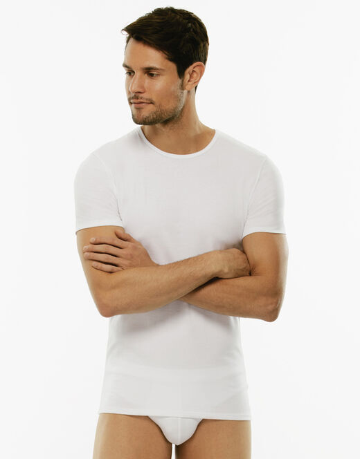 Lovable T-Shirt girocollo Cotton Stretch in cotone elasticizzato, bianco Negozi Online